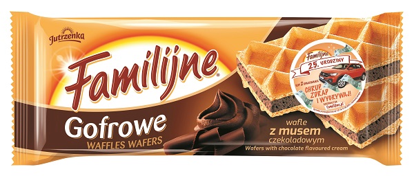 5104334 FAMILIJNE WAFLE GOFROWE O SMAKU CZEKOLADOWYM(23x130g)299kgPROMOCJA (002)